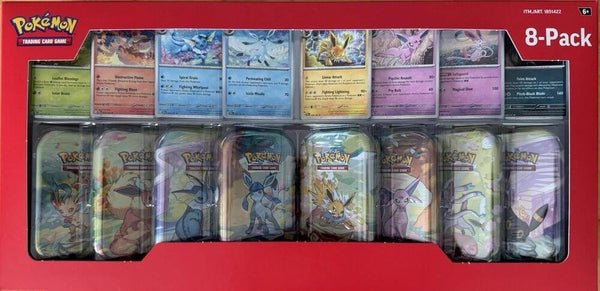 Prismatic Evolutions Mini Tins 8 - Pack Collection Box - PokemonTCGBoost
