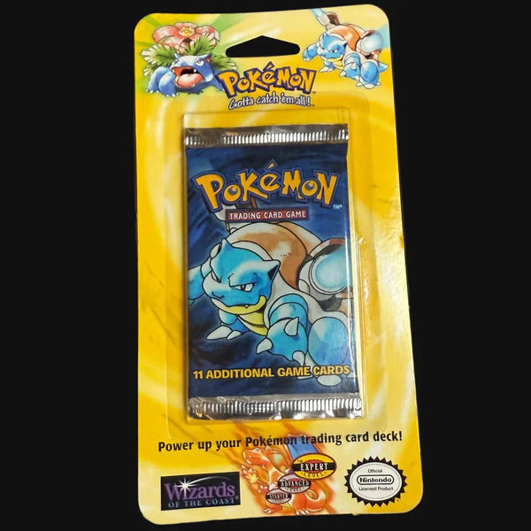 Pokémon Base Set Unlimited Blister Pack - Blastoise Artwork - Vintage WOTC - PokemonTCGBoost