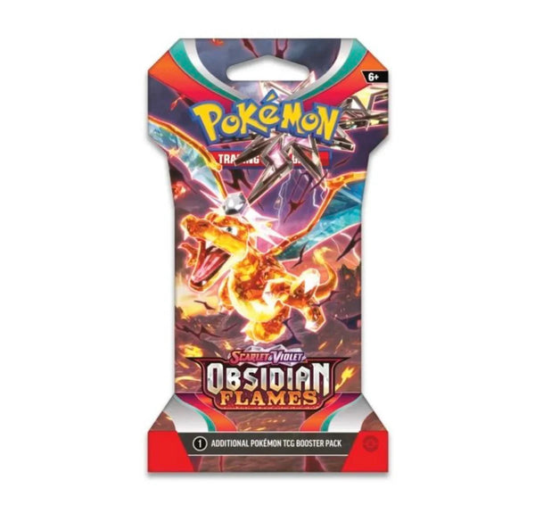 POKEMON - SCARLET & VIOLET - OBSIDIAN FLAMES - SLEEVED BOOSTER PACK - PokemonTCGBoost