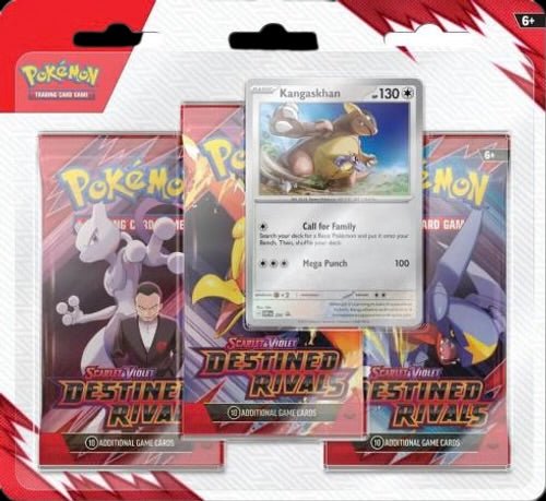 Scarlet & Violet: Destined Rivals 3 Pack Blister w/ Kangaskhan Promo - PokemonTCGBoost